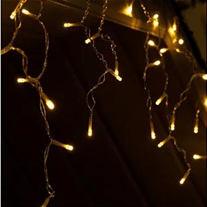Cascata Led de Natal 5M Branco Quente