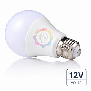Lâmpada Bulbo LED 12 Volts com Potência de 9w Branca Fria
