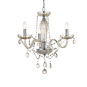 Lustre Baronesa de 3 Braços com Cristais