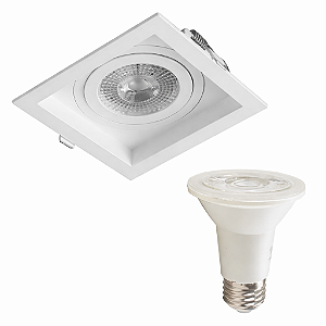 Embutido de Teto Face Recuado Quadradro - Par 20