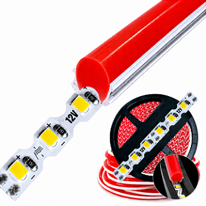 Fita LED Segunda Geração + Silicone Vermelha/ METRO