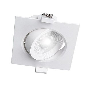 Spot LED 3w Direcionável Quadrado Branco