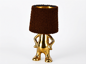 Abajur de Mesa Decorativo Personaggio Gold E14 Bivolt Embuled