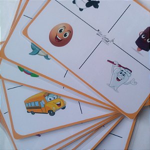 JOGO EDUCATIVO BINGO DE RIMAS ALFABETIZAÇÃO INFANTIL