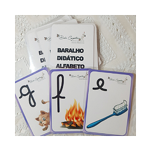 ALFABETO MÓVEL - KIT COM 4 BARALHOS COM 4 FONTES + 1 de BRINDE