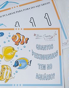 QUANTOS PEIXINHOS TEM NO AQUÁRIO? ATIVIDADE DE MATEMÁTICA DE 1 A 10