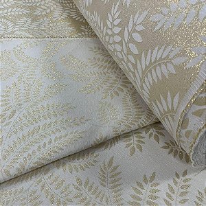 JACQUARD LUREX NATAL DOURADO