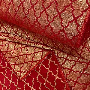 Jacquard lurex vermelho