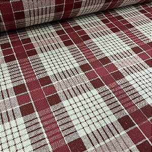 Linho xadrez vermelho