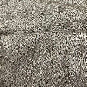 Tecido Revestimento Capri Raffia Cinza