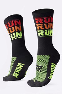 Meia Antibolha Hupi Run Run Run Preta