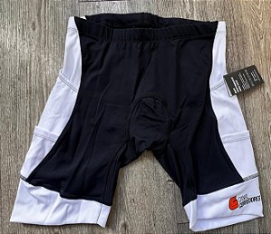 Bermuda de compressão corrida - MASCULINA - Branca/preta