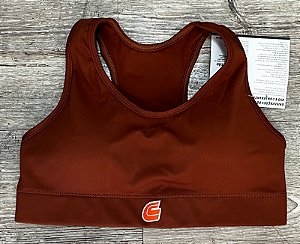 Top de corrida com sustentação feminino - Marrom