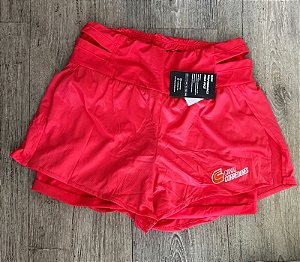 Shorts com bolso canguru na cintura e bermuda antiatrito - COR MELANCIA - feminino