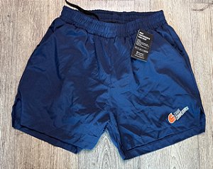 Shorts duplo com bermuda de compressão embutida -masculino (azul marinho)