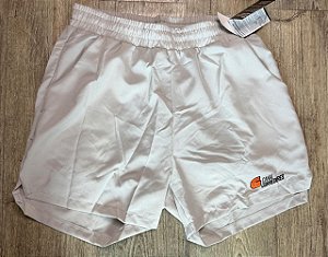 Shorts duplo com bermuda de compressão embutida -masculino (BRANCO)