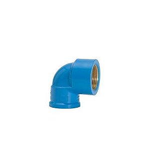 Joelho Soldável Azul com Bucha de Latão 20x1/2 Amanco