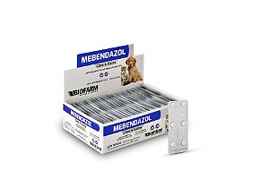 Mebendazol Cães E Gatos Biofarm Strip com 6 comprimidos