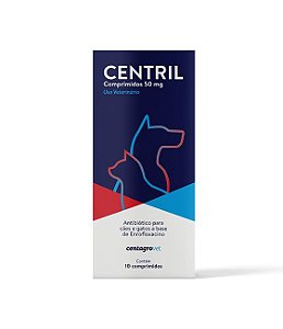   Antibiótico Centagro Vet Centril para Cães e Gatos - 50 mg