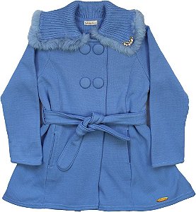 Casaco Gola Gaita Azul Celeste - Bebelândia