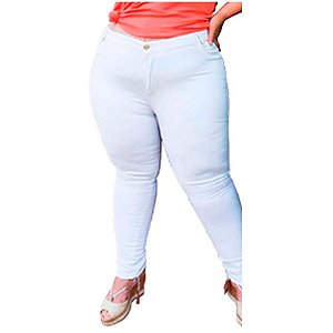 Kit 5 Calças Jeans Feminina Branca Plus Size Enfermagem