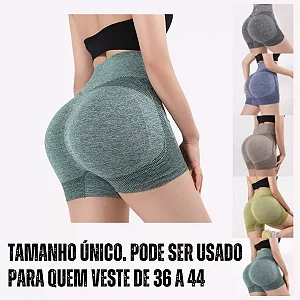 Kit com 6 Shorts Feminino Empina Bumbum Preto