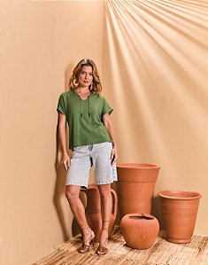 BERMUDA JEANS AMPLA