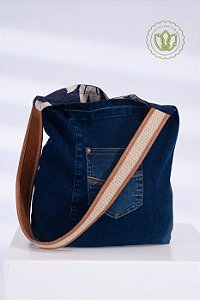Bolsa Saco Denim Trançado (Upcycling)