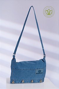 Bolsa Baguete Botões Denim (Upcycling)