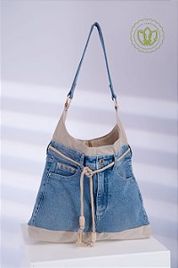 Bolsa Hobo Cós & Cordão Natural (Upcycling)
