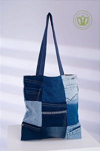 Bolsa Tote Patch Bolsos Indigo (Upcycling)