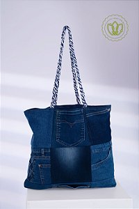 Bolsa Tote Patch Alças Trançadas (Upcycling)