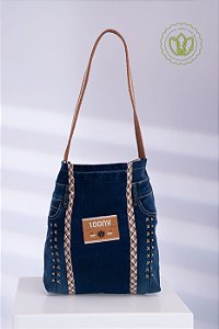 Bolsa Shoulder Denim Trançado (Upcycling)