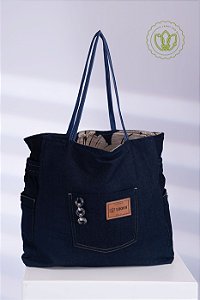 Bolsa Tote Indigo Argolas (Upcycling)