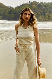 CALCA COMFY LISTRA PONTILHADA