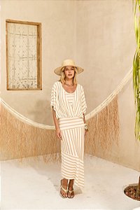 VESTIDO LISTRADO LONGO