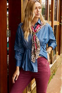 CAMISA JEANS C/ AJUSTE