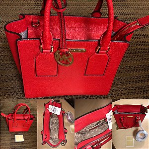 BOLSA MICHAEL KORS MÉDIA - MODELO SELBY COR SANGRIA
