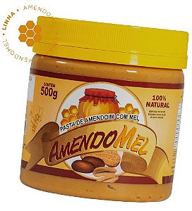 Pasta De Amendoim 500g Com Mel Amendomel
