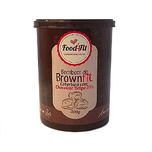 Bombom De Brownfit 300g Cobertura De Chocolate Belga 70% Food4fit