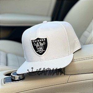 Cap Oakland Raiders Crown Checked White Snapback Aba Reta