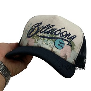 Cap Billabong Wave Flowers Trucker Aba Curva