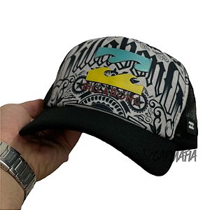 Cap Billabong Tattoo Black Trucker Aba Curva