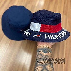 Bucket Hat Tommy Hilfiger Flag Navy Dupla Face