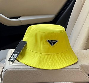 Bucket Hat Prada Classic Re-Nylon Yellow Fluor
