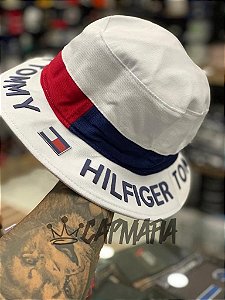 Bucket Hat Tommy Hilfiger Flag White Dupla Face