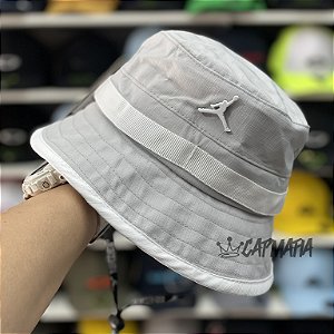 Bucket Hat Jordan Brand Jumpman Light Grey & White