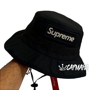 Bucket Hat Supreme Square Box Black