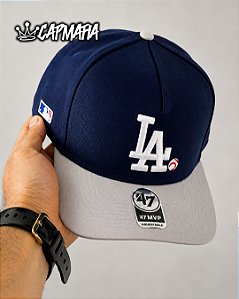 Cap 47 Brand Los Angeles Dodgers MVP Navy Blue Snapback Aba Curva