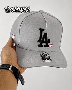 Cap 47 Brand Los Angeles Dodgers MVP Gray Snapback Aba Curva